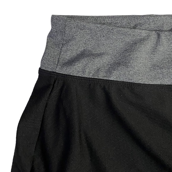 Head Skort Gray Shorts Black Skirt Tie Detail Stretchy Wide Waistband Large L - Picture 5 of 12